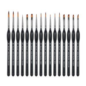 BRUSARTH 3pack/16 pcs MiniAture Fine Detail Paint Brushes Set